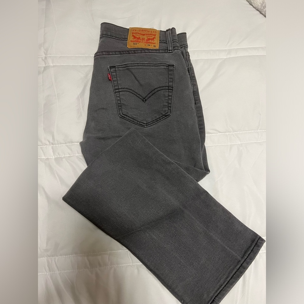 Levi’s Mens Slim Grey Jeans 34x30